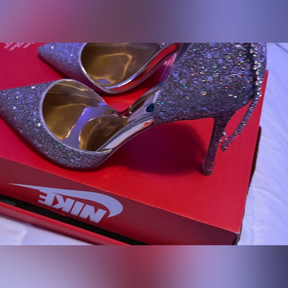 Badgley Mischka high glittery high heels